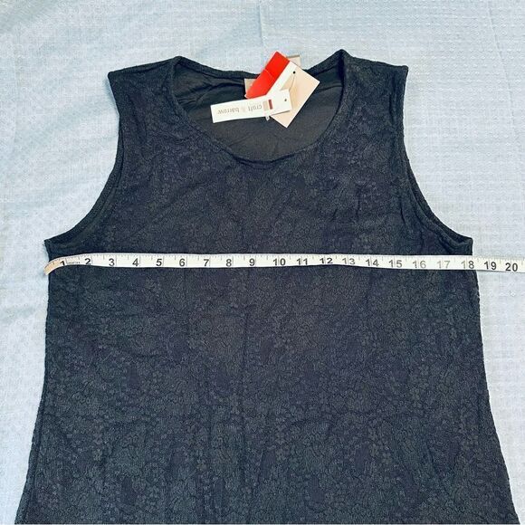 Black Lace Double Layered Slouchy Tank - NWT Croft and Barrow - Picture 9 of 9